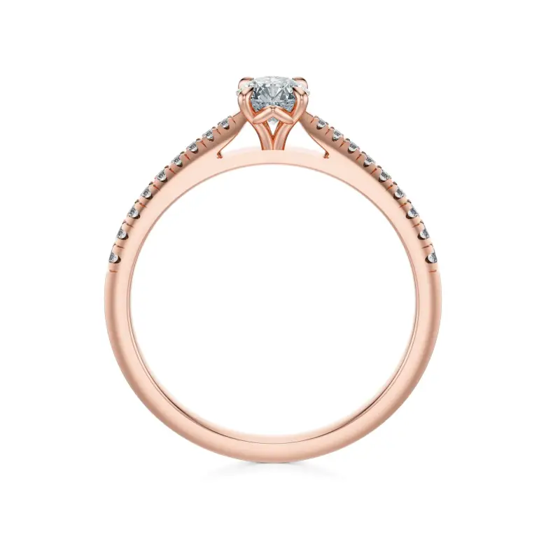 Pierścionek z różowego złota z diamentami AJPZ_079